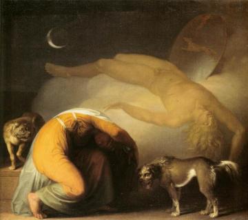 Culmin's Ghost Appears To His Mother (culmins Genfærd Viser Sig For Moderen) Artwork by Nicolai Abraham Abildgaard