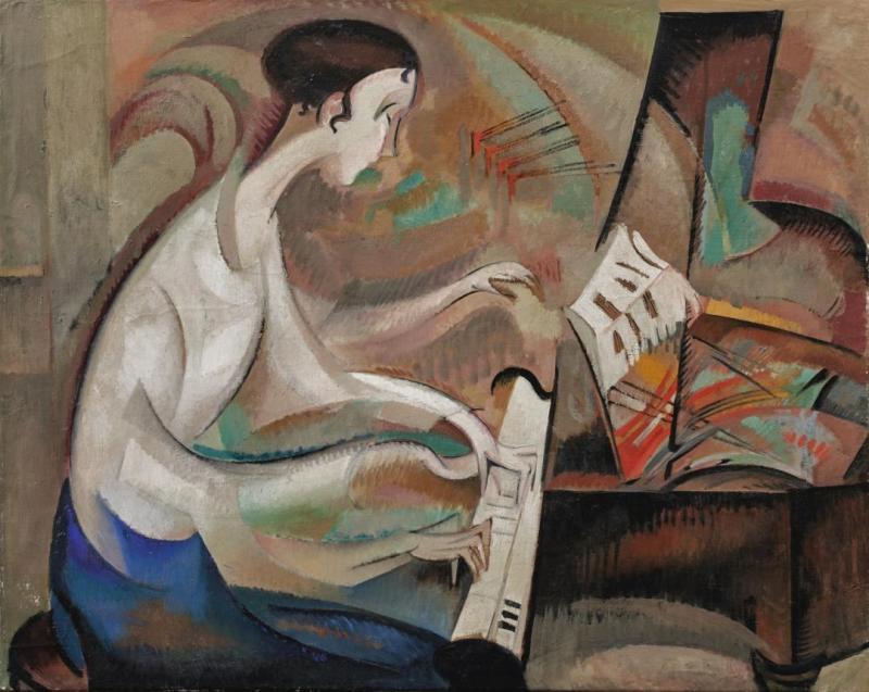 Study For "dukas Etude" Artwork by Alice Bailly