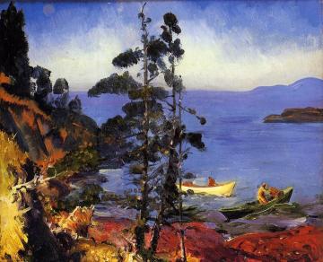 Evening Blue Artwork by George Wesley Bellows