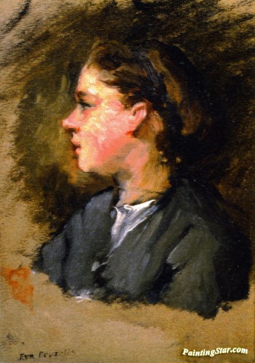 Jeanne Gonzales in Profile Artwork by Eva Gonzales