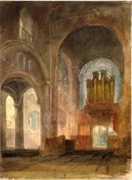 Oxford, The Interior Of Christ Church Cathedral, Looking Past The Crossing And Organ Screen Into The Chancel Artwork by Joseph Mallord William Turner