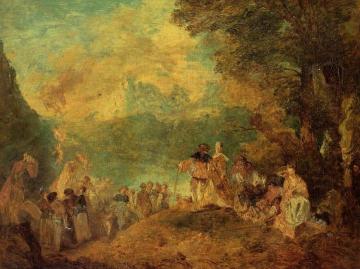 The Pilgrimage to Cythera (after Watteau) Artwork by Eugène-Louis Boudin