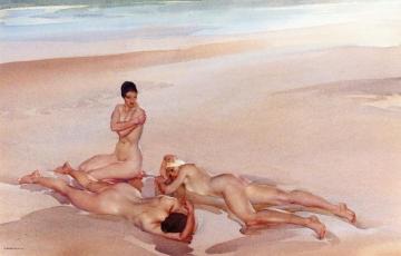 Three Together Artwork by Sir William Russell Flint