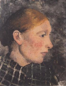Head Of A Peasant Woman In Profile Artwork by Paula Modersohn-Becker