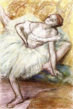 Dancer with Jewelry Artwork by Edgar Degas