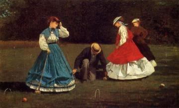 Croquet Scene Artwork by Winslow Homer
