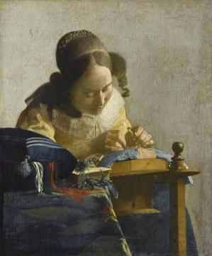 The Lacemaker Artwork by Johannes Vermeer