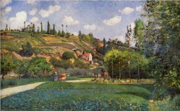 A Cowherd on the Route de Chou, Pontoise Artwork by Camille Pissarro