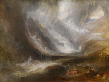 Valley of Aosta: Snowstorm, Avalanche and Thunderstorm Artwork by Joseph Mallord William Turner