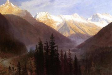 Sunrise at Glacier Station Artwork by Albert Bierstadt