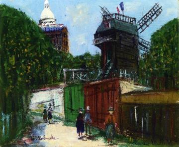 The Moulin de la Galette in Montmartre Artwork by Maurice Utrillo