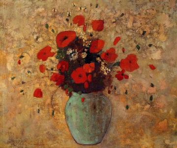 Vase Of Poppies Artwork by Odilon Redon
