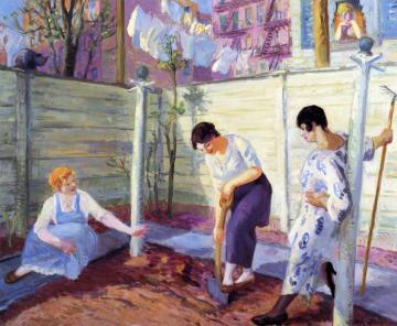 Spring Planting, Greenwich Village Artwork by John Sloan