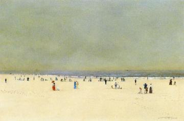 Sand, Sea And Sky: A Summer Fantasy Artwork by John Atkinson Grimshaw