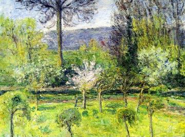 A Corner of the Garden at Giverny in Spring Artwork by Blanche Hoschedé-Monet