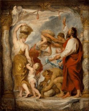 The Israelites Gathering Manna in the Desert Artwork by Peter Paul Rubens