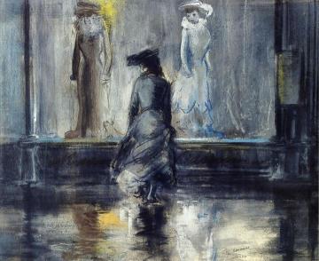 Window Shopping Artwork by Everett Shinn