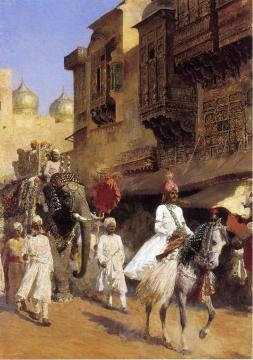 Indian Prince and Parade Ceremony Artwork by Edwin Lord Weeks