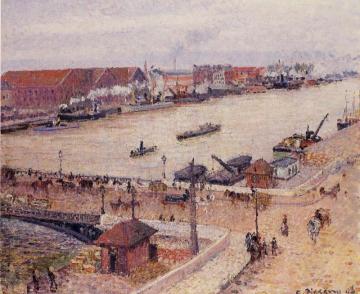 The Seine in Flood, Rouen Artwork by Camille Pissarro