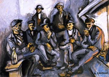 Peasants near the Fireplace Artwork by Auguste Chabaud