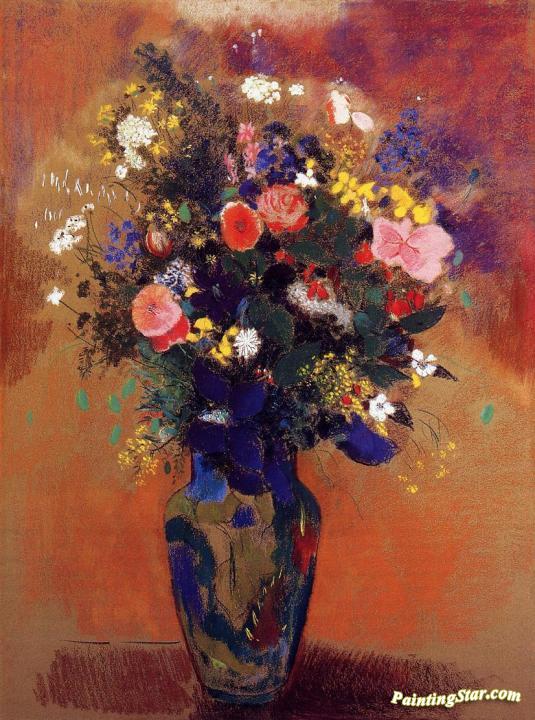 Bouquet in a Persian Vase Artwork by Odilon Redon