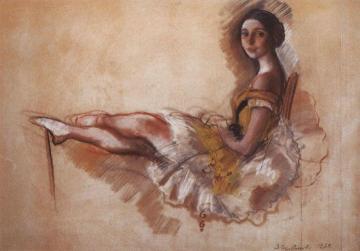 Resting dancer Artwork by Zinaida Serebriakova