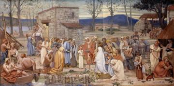 The Childhood of Saint Genevieve Artwork by Pierre Puvis de Chavannes
