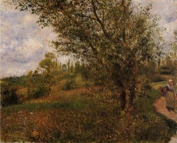 Pontoise Landscape, Through the Fields Artwork by Camille Pissarro
