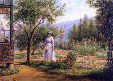 Gathering Flowers Artwork by Edward Lamson Henry