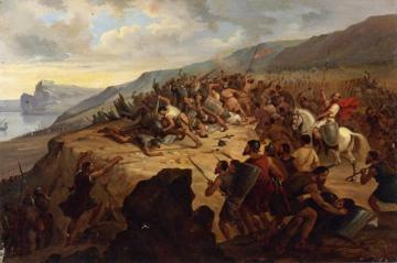 Battle Scene (one of a pair) Artwork by Henri-Félix-Emmanuel Philippoteaux