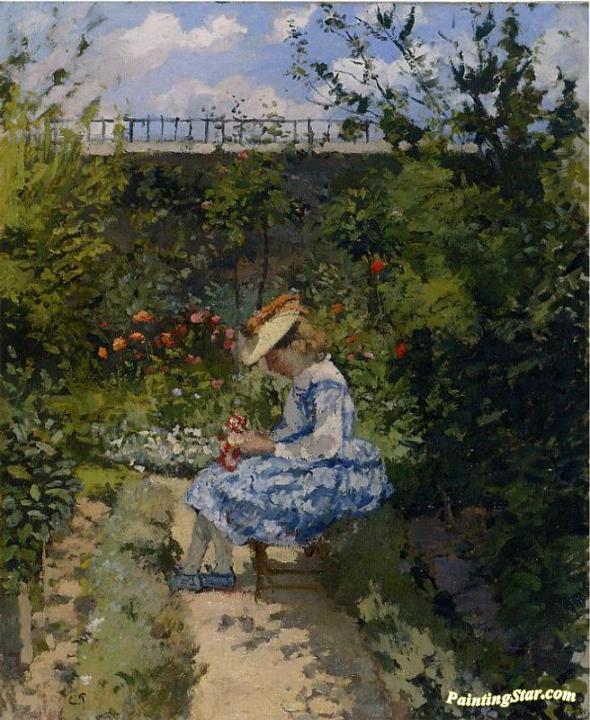 Jeanne in the Garden, Pontoise Artwork by Camille Pissarro