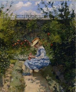 Jeanne in the Garden, Pontoise Artwork by Camille Pissarro