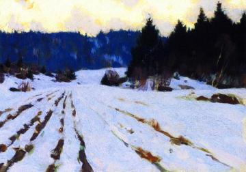 Furrows On The Snow Artwork by Clarence Gagnon