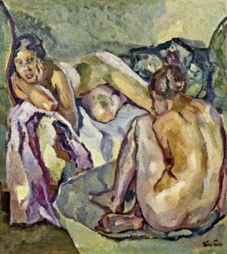 On The Couch Artwork by Leo Putz