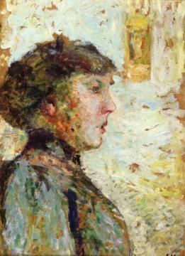 Portrait of a Woman in Profile Artwork by Edouard Vuillard