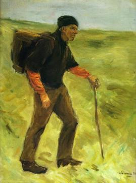 Schreitender Bauer Artwork by Max Liebermann