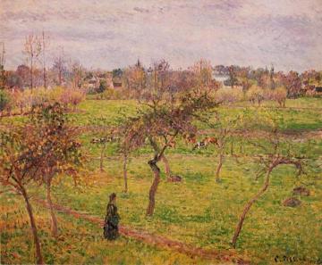 Meadow at Eragny Artwork by Camille Pissarro