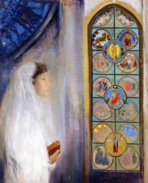 Portrait of Mlle. Simonne Artwork by Odilon Redon