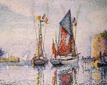 Tuna Boats Departing, Concarneau Artwork by Paul Signac