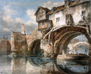 Old Welsh Bridge, Shrewsbury, Shropshire Artwork by Joseph Mallord William Turner