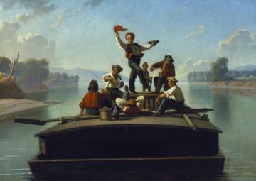 The Jolly Flatboatmen Artwork by George Caleb Bingham