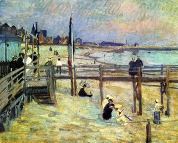 On the Beach at Saint-Adresse Artwork by Raoul Dufy