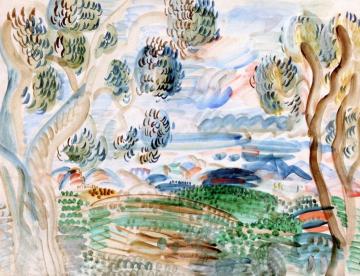 Provençal Landscape Artwork by Raoul Dufy