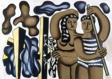 Adam And Eve (study) Artwork by Fernand Léger