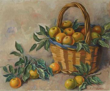 Basket of Apples Artwork by Zinaida Serebriakova