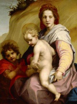 The Madonna and Child with the Infant Saint John the Baptist Artwork by Andrea del Sarto