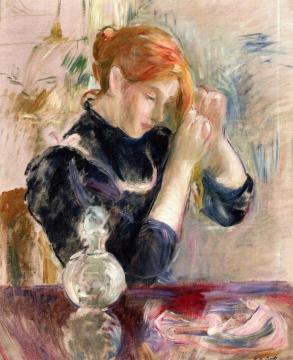 At The Dressing Table Artwork by Berthe Morisot