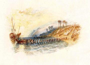 Rogers's 'Poems' - Columbus, the Landing Artwork by Joseph Mallord William Turner