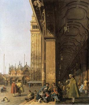 Piazza San Marco, Looking East from the Southwest Corner Artwork by Giovanni Antonio Canal