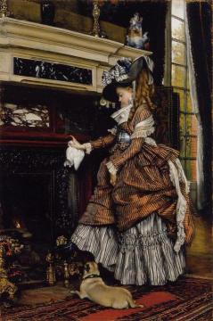 The Fireplace Artwork by James Tissot